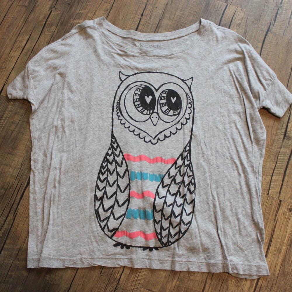 Forever 21 Owl Top Small